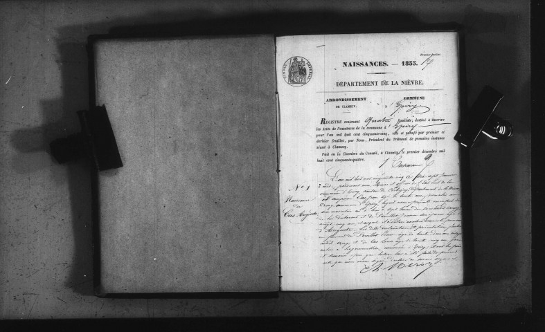 Epiry : actes d'état civil.