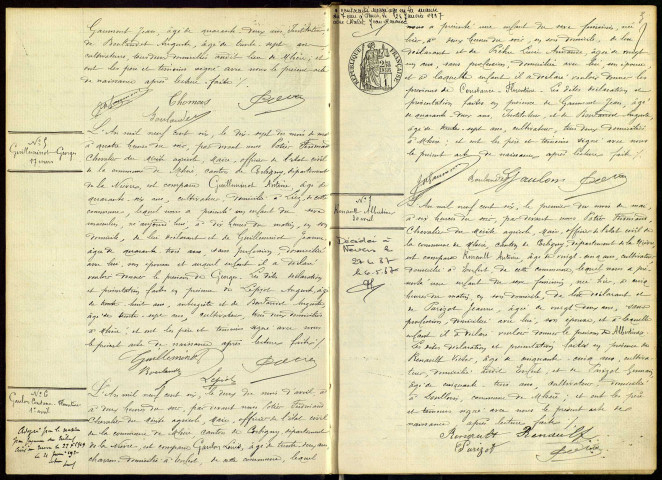 Mhère : actes d'état civil.