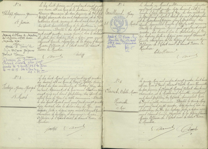 Saint-Pierre-le-Moûtier : actes d'état civil (naissances).