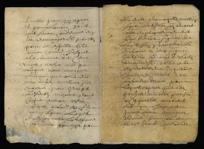 Contentieux (procédure civile). - Maintenue de foncier pour Millin veuve Desprez seigneur de Cougny (commune de Saint-Jean-aux-Amognes) contre de Las seigneur de Valotte (commune de Saint-Benin-d'Azy) : sentence.