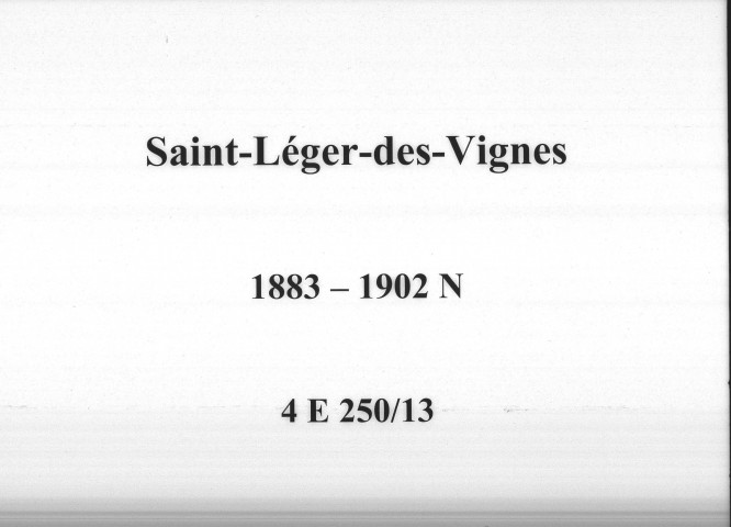Saint-Léger-des-Vignes : actes d'état civil (naissances).