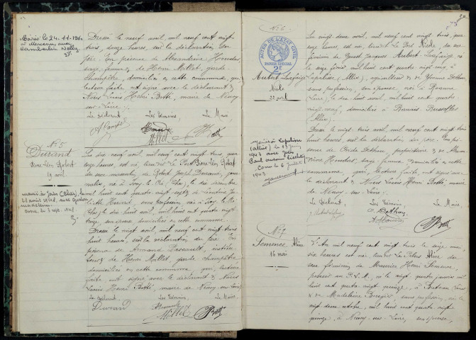 Neuvy-sur-Loire : actes d'état civil.