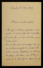ROUSSE (Joseph), historien et poète à Nantes (1838-1909) : 1 lettre.