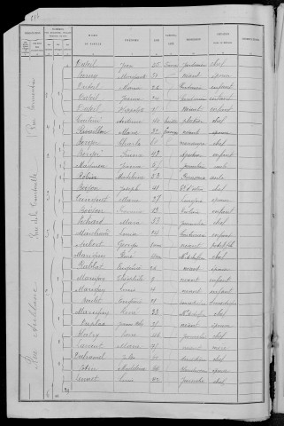 Nevers, Quartier de Nièvre, 19e sous-section : recensement de 1891