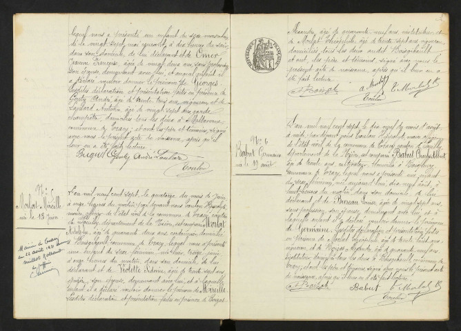 Tracy-sur-Loire : actes d'état civil.