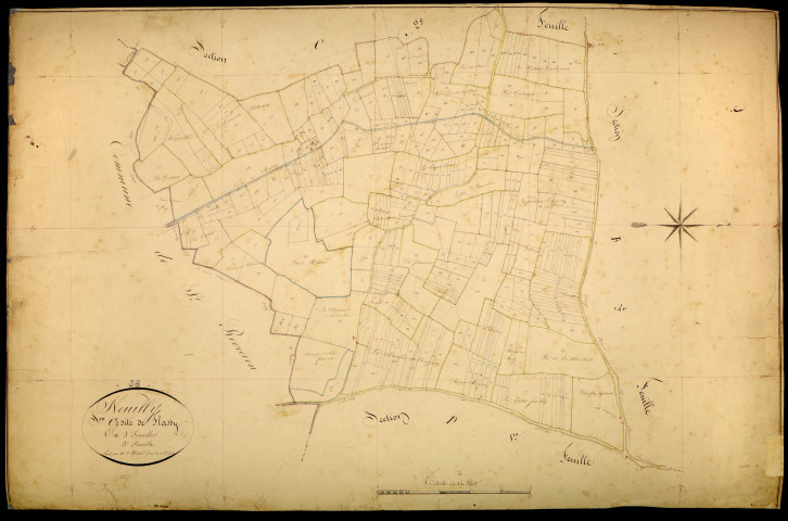 Neuilly, cadastre ancien : plan parcellaire de la section C dite de Flassy, feuille 3