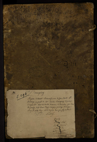 Fief de La Haute-Cour-Bourgoing à Saint-Benin-d'Azy : terrier avec table nominative.