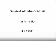 Sainte-Colombe-des-Bois : actes d'état civil.