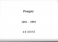 Pougny : actes d'état civil.