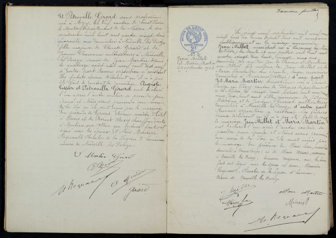 Neuville-lès-Decize : actes d'état civil.