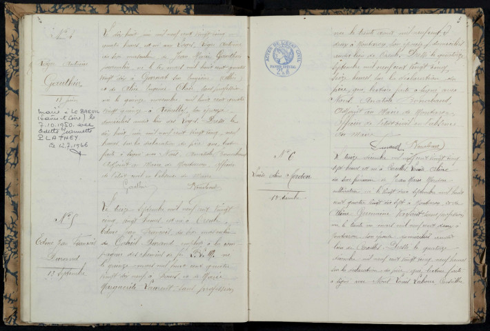 Montaron : actes d'état civil.