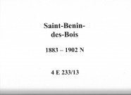 Saint-Benin-des-Bois : actes d'état civil (naissances).
