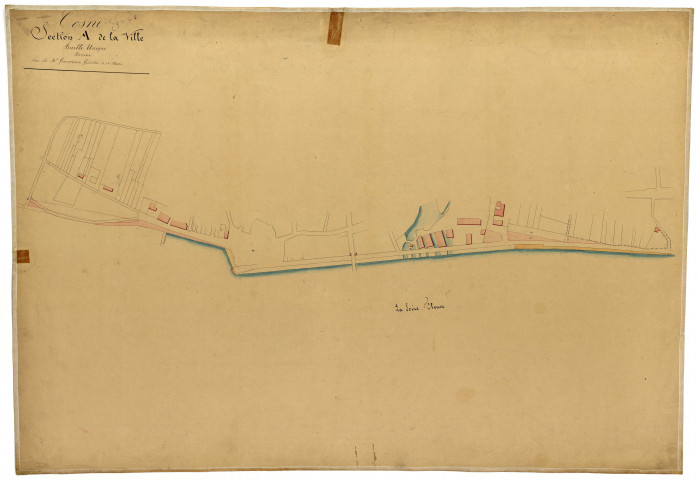 Cosne-sur-Loire, cadastre ancien : plan parcellaire de la section A dite de la Ville, annexe