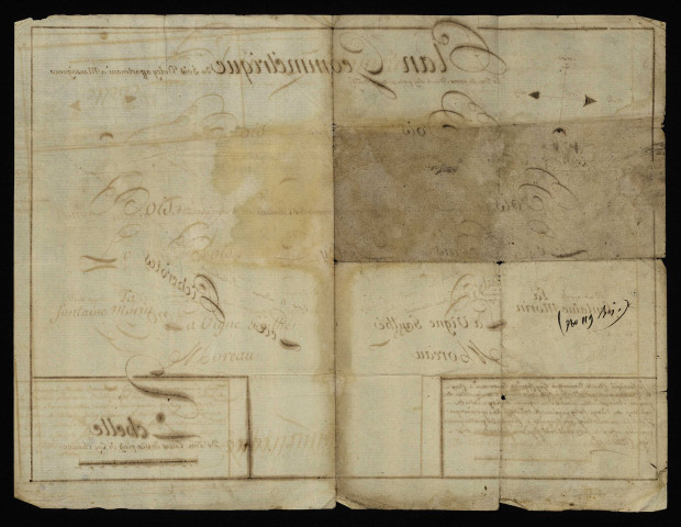 Châtellenie de Champallement : plans géométriques des bois d'Olcy à Neuilly.