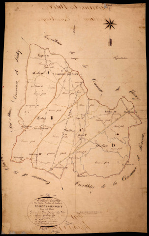 Varennes-lès-Narcy, cadastre ancien : tableau d'assemblage