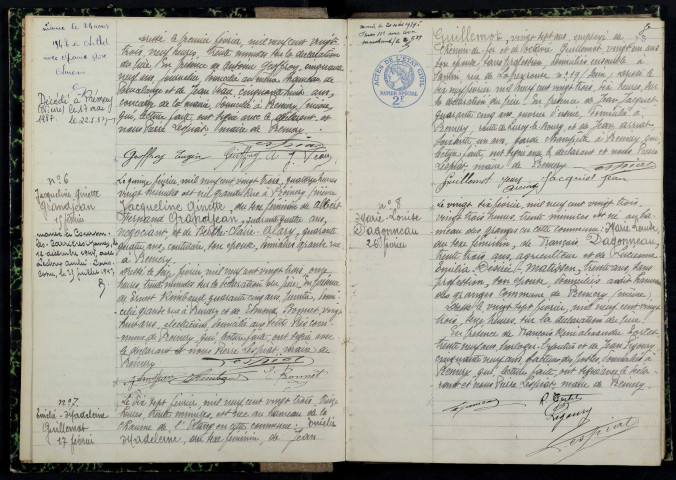 Prémery : actes d'état civil.