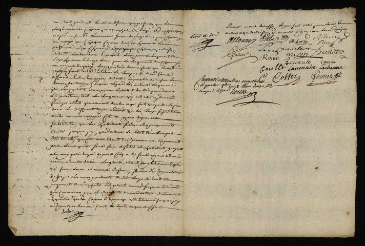 Logement des troupes, réglementation du casernement : acte d'assemblée des habitants de Moulins-Engilbert.