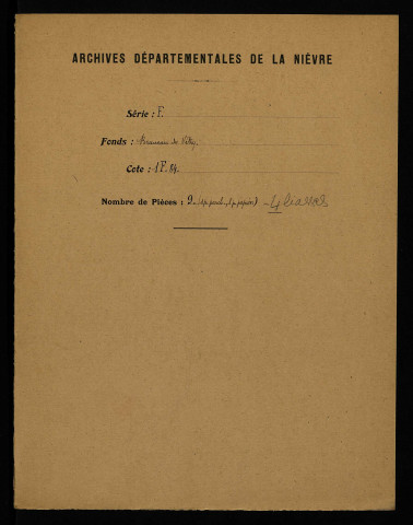 Actes de foi et hommage, aveux et dénombrements.