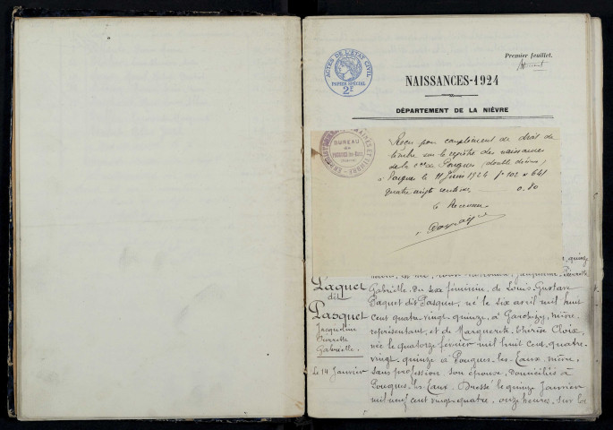 Pougues-les-Eaux : actes d'état civil (naissances).