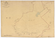 Aunay-en-Bazois, cadastre ancien : plan parcellaire de la section E dite du Bourg, feuille 1