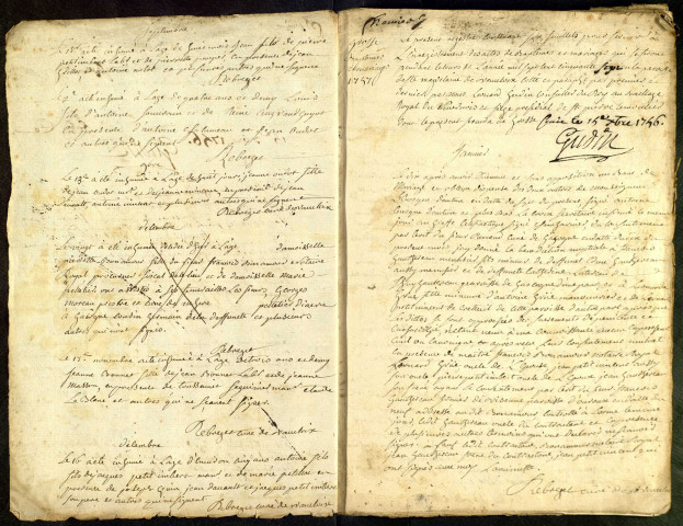 Vauclaix : registres paroissiaux.