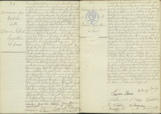 Saint-Pierre-le-Moûtier : actes d'état civil (mariages).