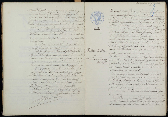 La Fermeté : actes d'état civil.