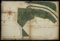 Fief de La Chaussade à Guérigny, usages du bois Gaullier : plan.