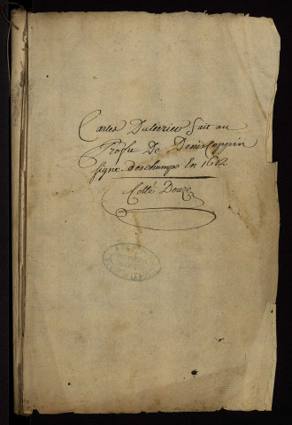 Tenures personnelles à Decize et ses environs : copie du terrier figuratif de 1612 avec tables nominatives, tables des lieux et dessin parcellaire.