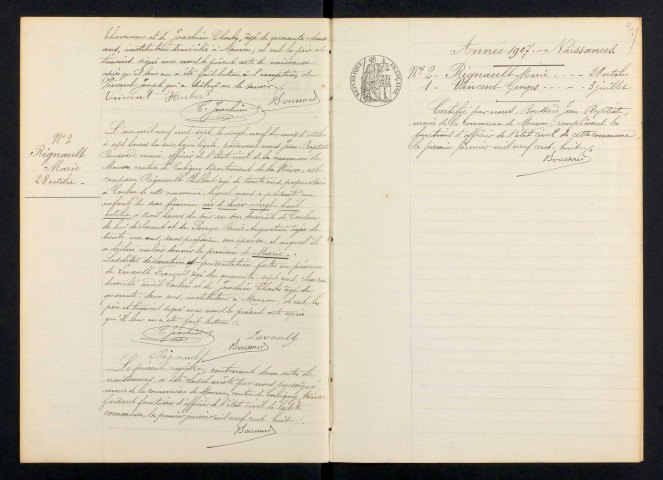 Mouron-sur-Yonne : actes d'état civil.