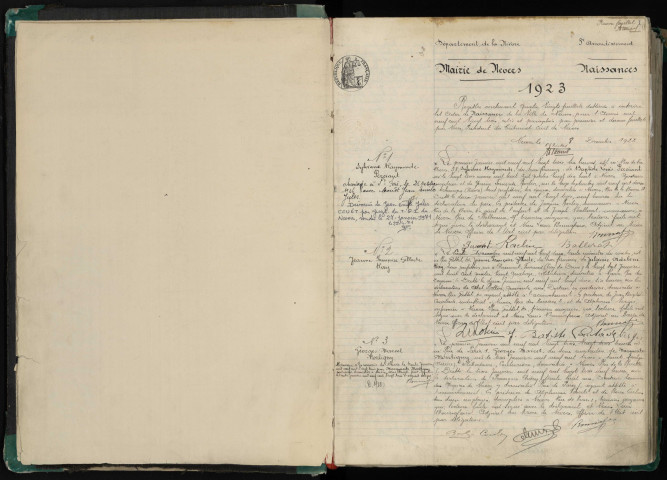 Nevers : actes d'état civil.