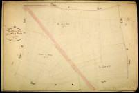 Pouilly-sur-Loire, cadastre ancien : plan parcellaire de la section E dite de Charenton, feuille 1