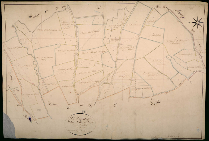 Saint-Amand-en-Puisaye, cadastre ancien : plan parcellaire de la section C dite des Rats, feuille 3
