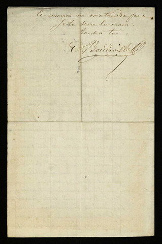 BOUDEVILLE (A.), à Paris : 1 lettre.