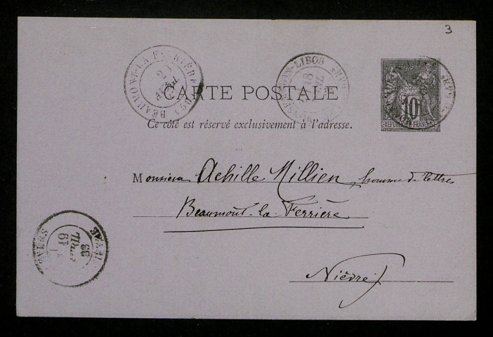 MARATUECH (Francis), publiciste à Ferrières (Lot), directeur du Feu Follet (1853-1908) : 12 lettres.