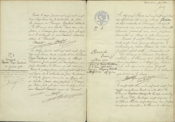 Verneuil : actes d'état civil.