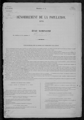Préporché : recensement de 1876