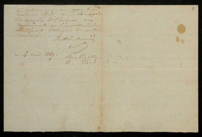 OUVRIÉ (Justin), peintre (1806-1879) : 8 lettres.