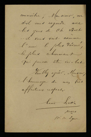 LUEZ (Louis), conscrit à Nevers : 8 lettres.