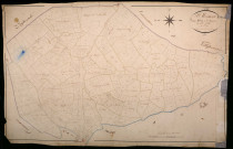 Saint-Honoré-les-Bains, cadastre ancien : plan parcellaire de la section B dite de la Queudre, feuille 1