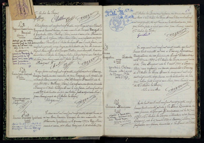 Saint-Aubin-les-Forges : actes d'état civil.