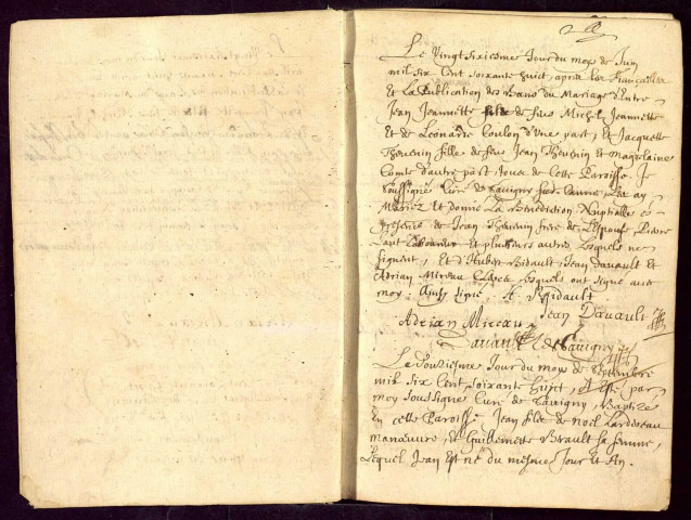 Savigny-Poil-Fol : registres paroissiaux.