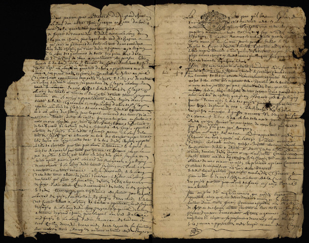 Fief des Fougis à Thionne (Allier) : extrait du terrier de 1581.