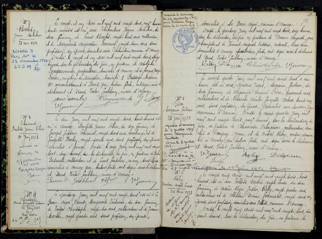 Annay : actes d'état civil.