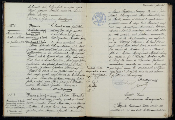 Saint-Gratien-Savigny : actes d'état civil.