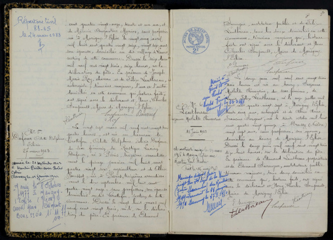 Marigny-l'Église : actes d'état civil.