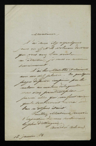 ACHARD (Amédée), écrivain (1814-1875) : 3 lettres.