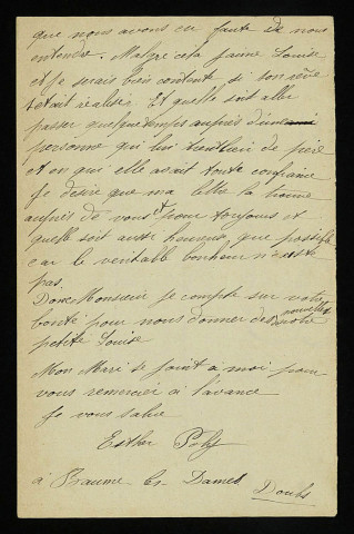 POLY (Esther) : 1 lettre.