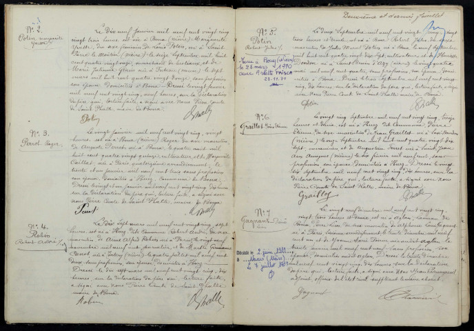 Bona : actes d'état civil.