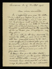 PAULTRE (L.), ami d'Achille Millien à Sancoins (Cher) : 1 lettre.
